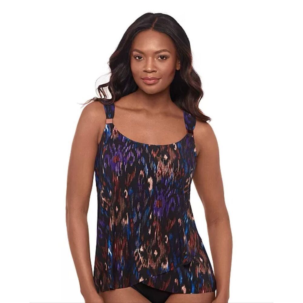 Miraclesuit Tapiz Dazzle Underwired Tankini Top Black 10
